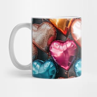 Colorful Heart Shaped Balloons - Party Mug